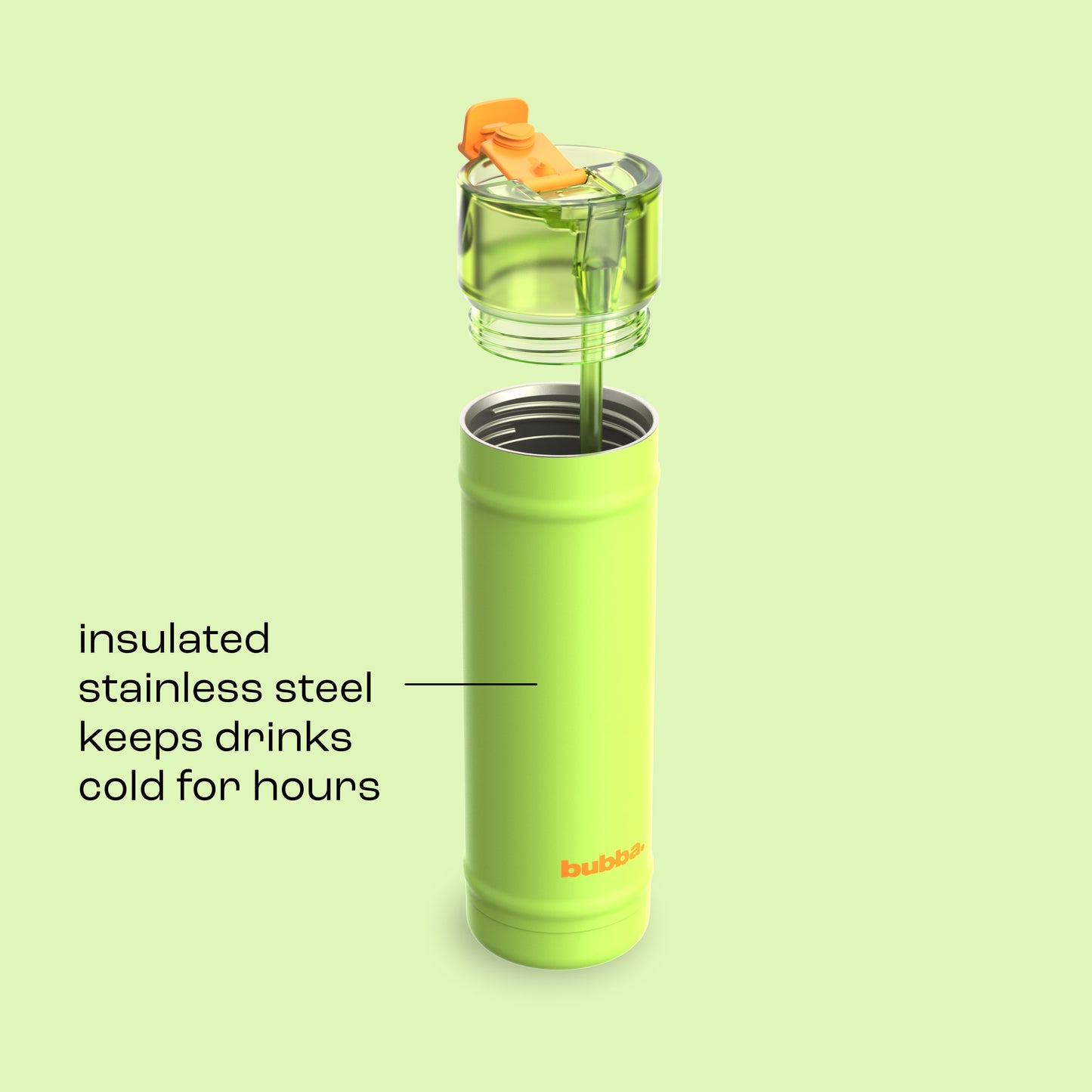 bubba 24 oz DualSip Insulated Stainless Steel Water Bottle - Glow Up - US 4334