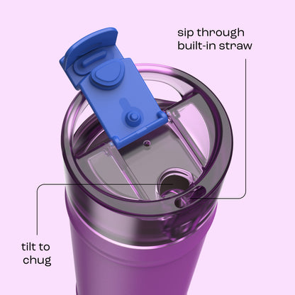 bubba 24 oz DualSip Insulated Stainless Steel Water Bottle - Mood Booster - US 2775