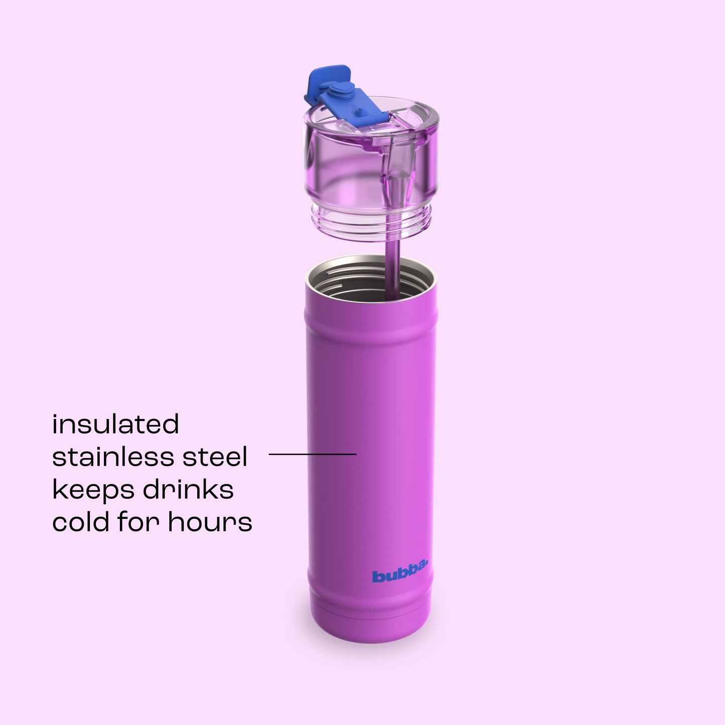 bubba 24 oz DualSip Insulated Stainless Steel Water Bottle - Mood Booster - US 2775