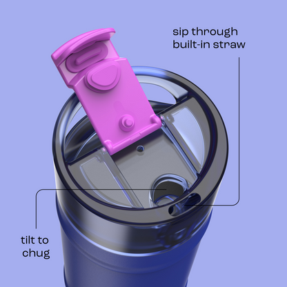bubba 18 oz DualSip Insulated Stainless Steel Water Bottle - Ocean Energy - US 1472