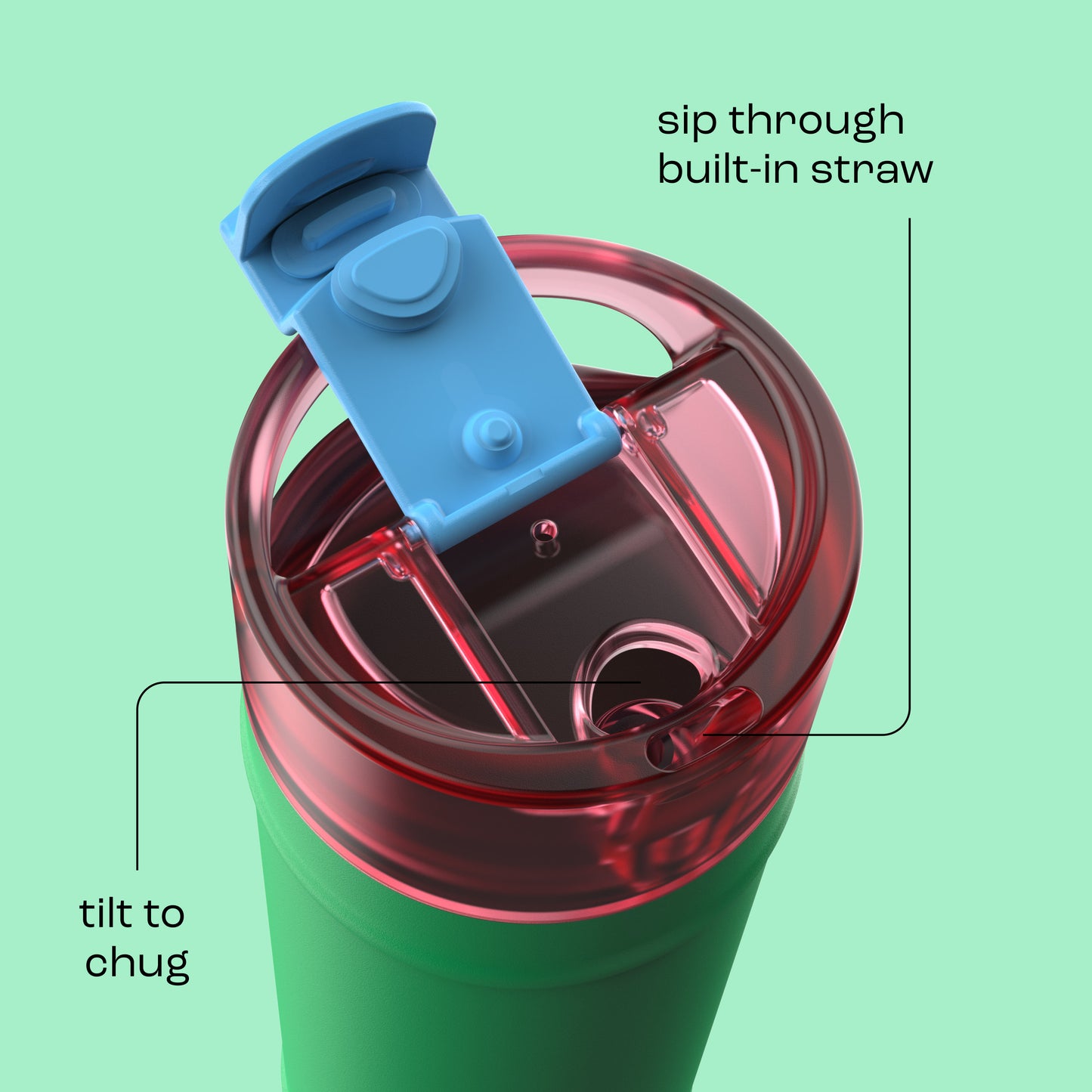 bubba 24 oz DualSip Insulated Stainless Steel Water Bottle - Fresh Serve - US 2057